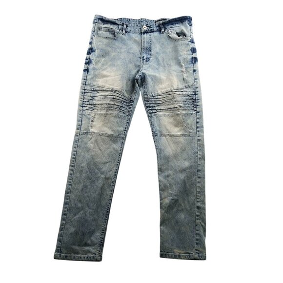 Southpole Mens Skinny Jeans Size 38x32 Blue Denim Light Wash Classic Rugged Y2K - Picture 1 of 16